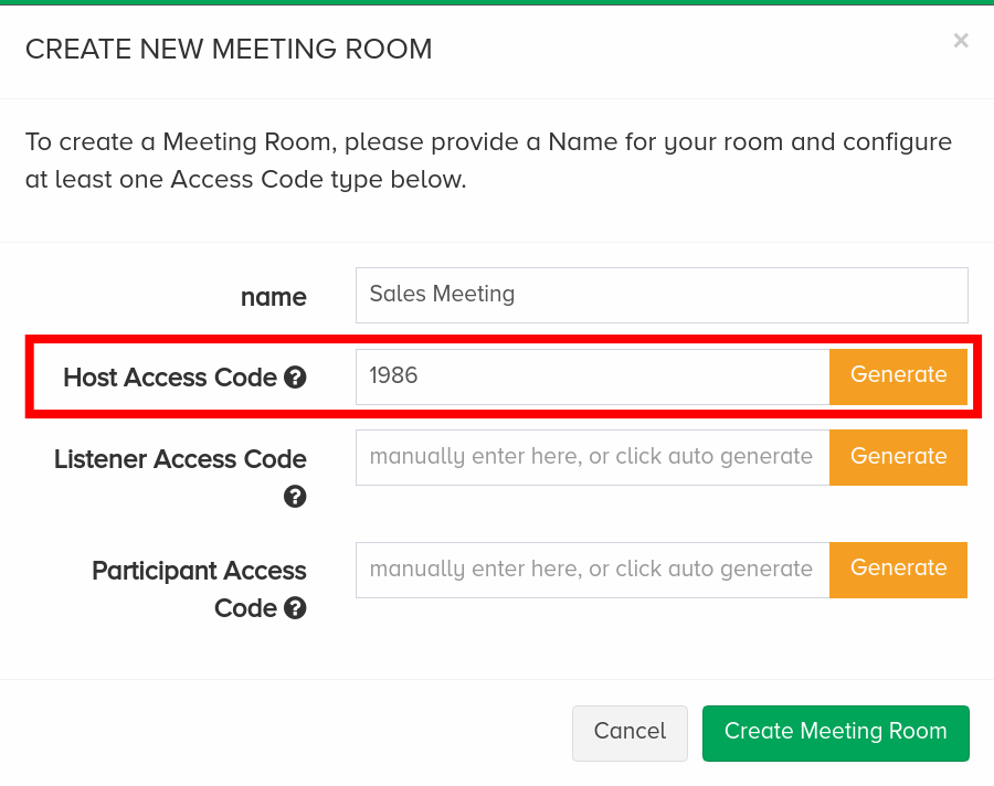 Access Code