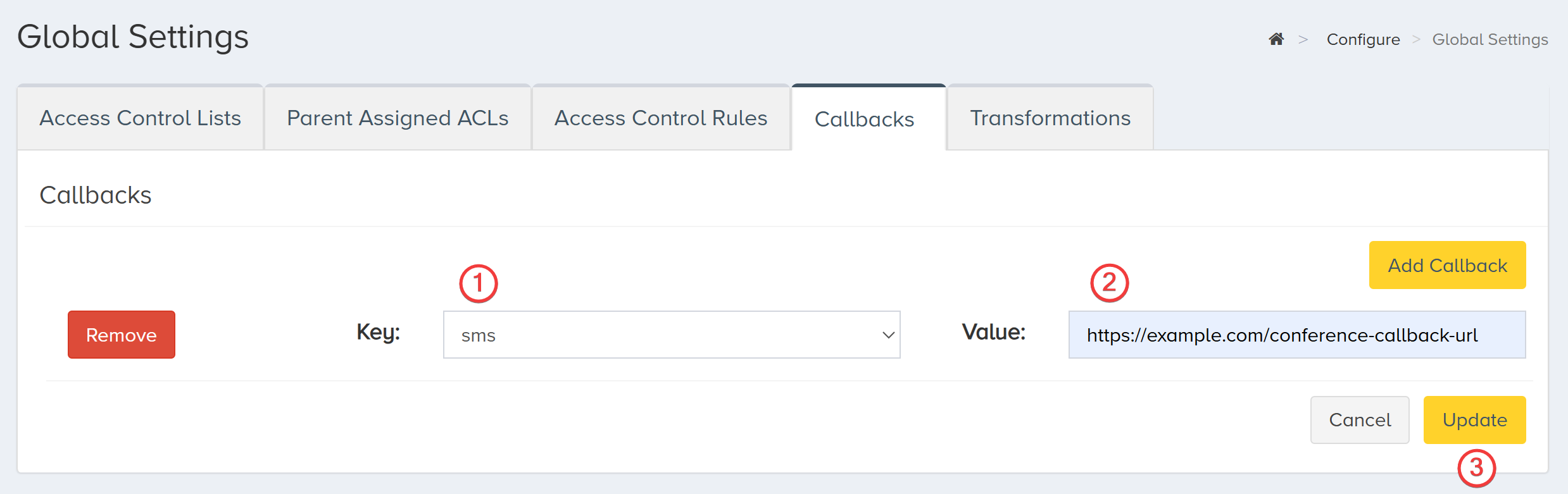 Add Conference Callback