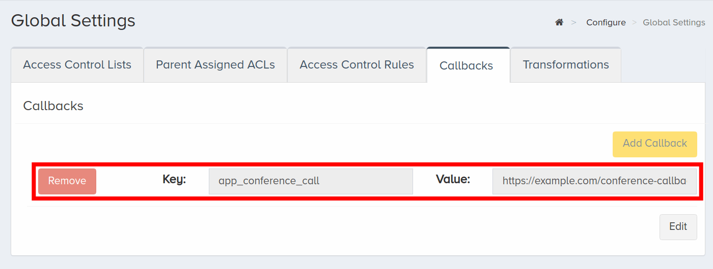 View Callback