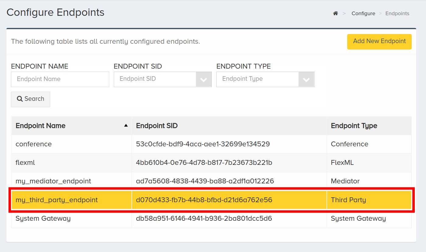 Change Endpoint