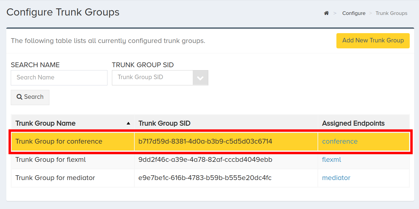 Click Trunk Group