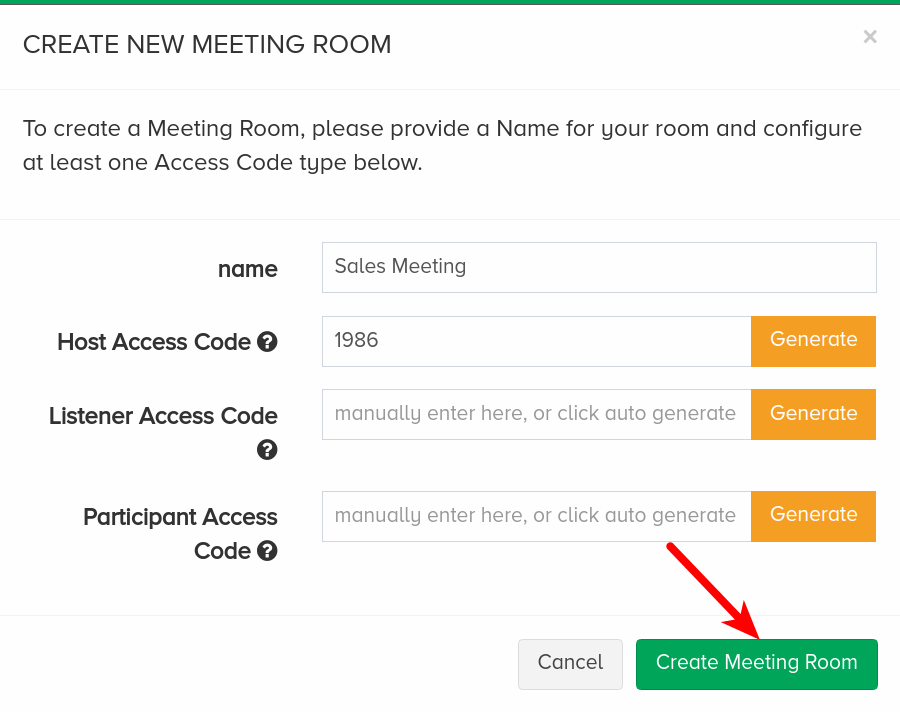 Create Meeting