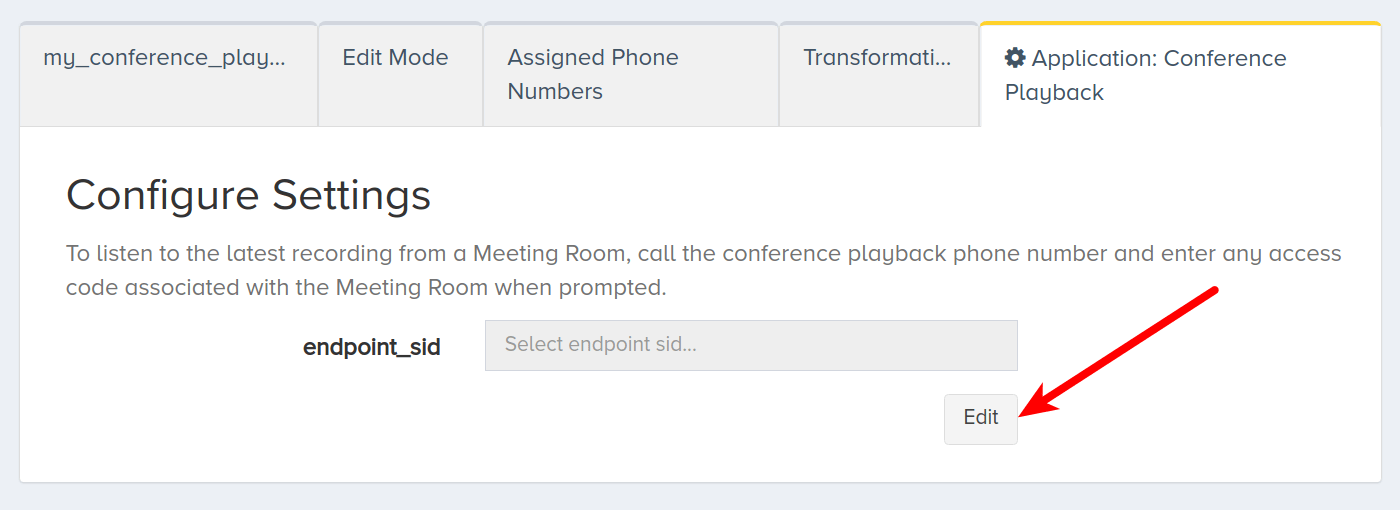 Edit Configure