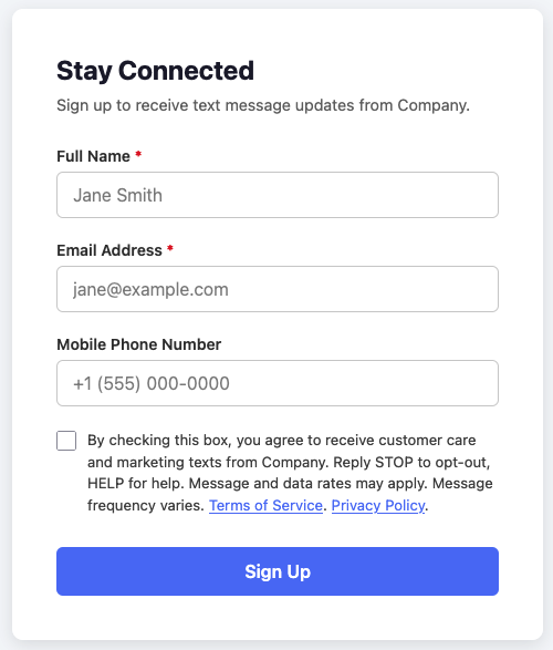 Example Opt-In