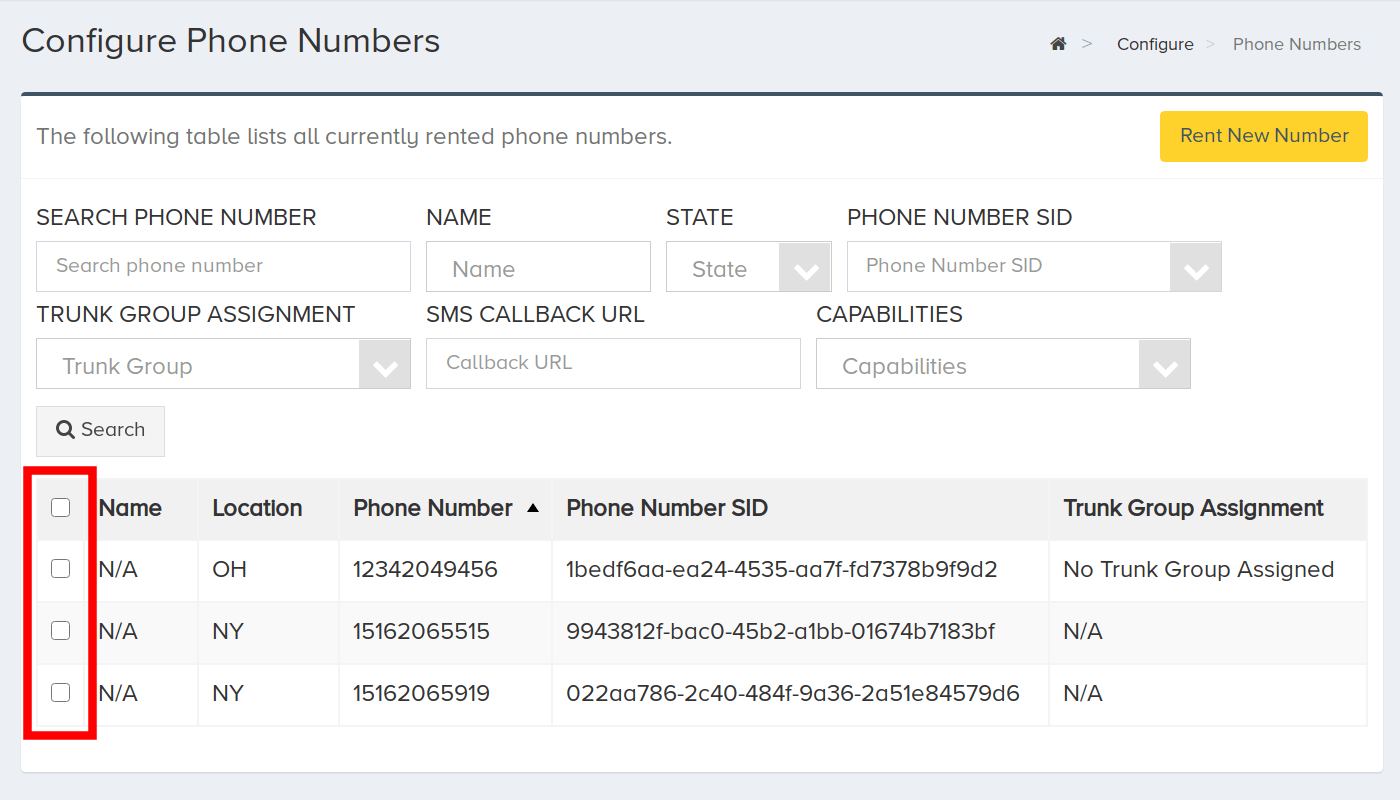 Select Numbers