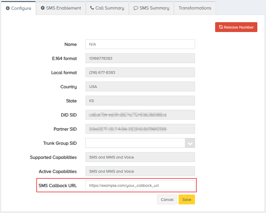 Set-up a callback via Portal