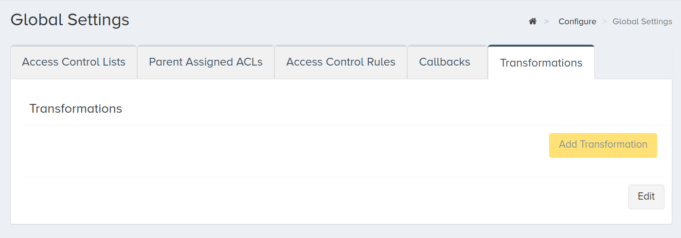 Transformations Tab