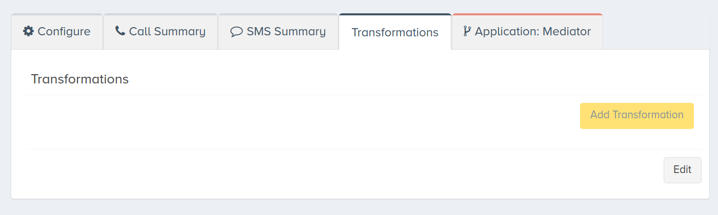 Transformations Tab