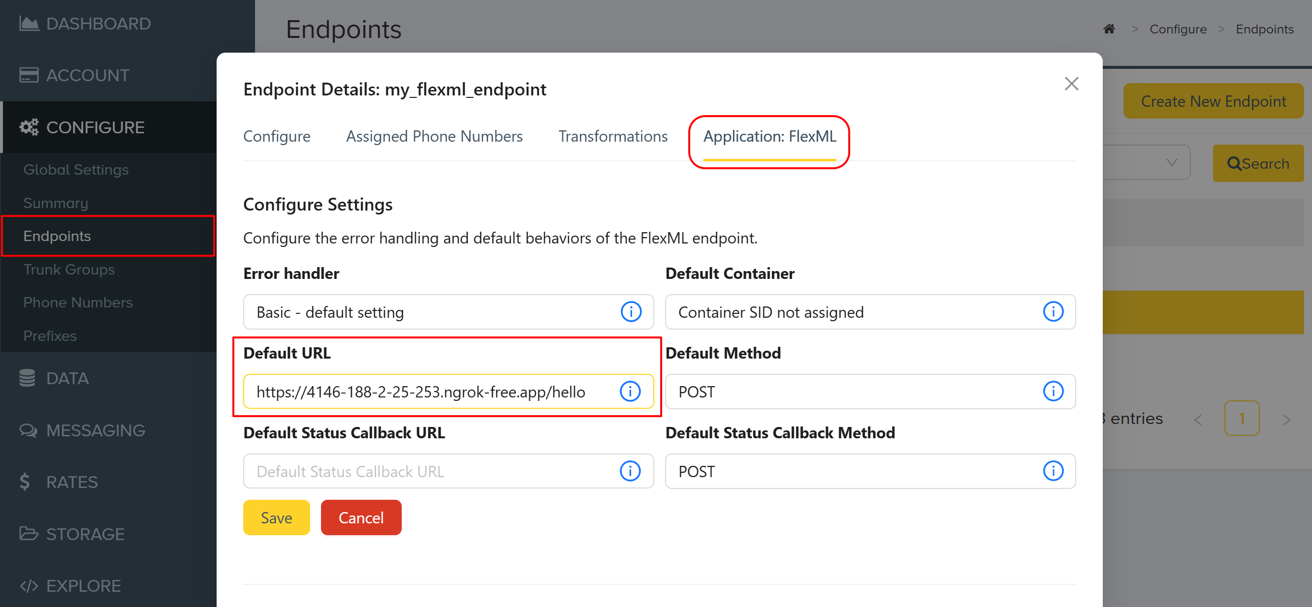 Assign URL to Endpoint